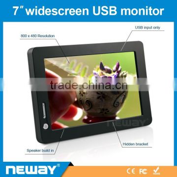 New arrival 7 inch usb touch screen monitor Not DC PowerJust usb powered