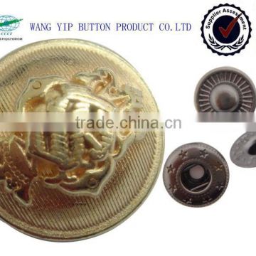21mm good plating metal alloy four part button for snap
