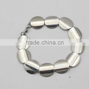 Factory Wholesale Silver Metal Chain Stainless Steel Bracelet