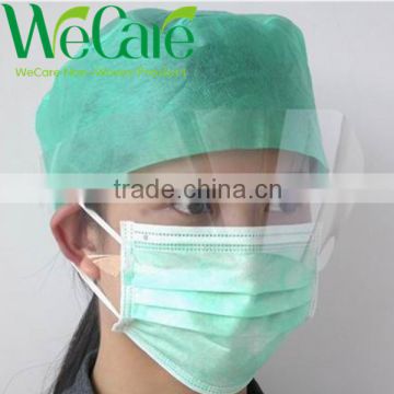 Disposable Non woven surgical face mask with double-side anti-fog splash shield