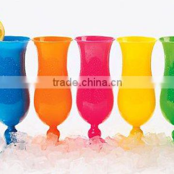 Coloured Hurricane Plastic Cocktail Glasses