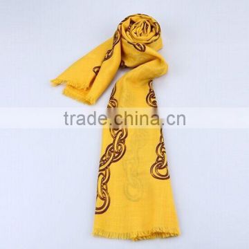 CHAIN PRINTING CASHMERE SCARF