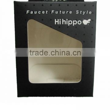 one piece small paper box with PVC window for faucet