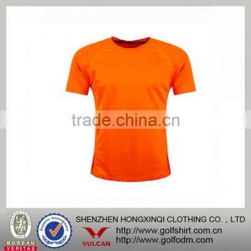 Bright Orange Color Dry Fit Men Sports t shirt O Neck Design