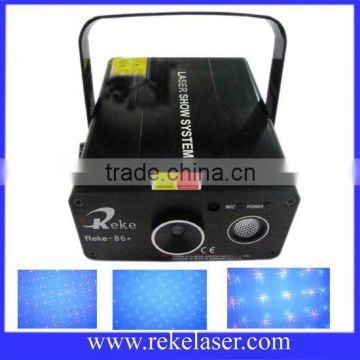 laser light projector with blue led flashing