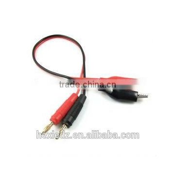 4mm banana plug to alligator clips charger cable
