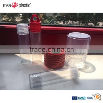 Round plastic protective colorful packaging plastic tubes GP
