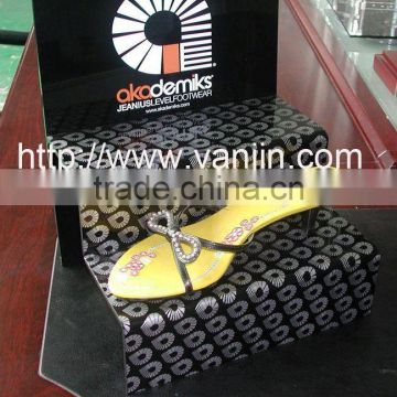 Acrylic Shoe Display Stand/2 Tiers Counter Shoe Display