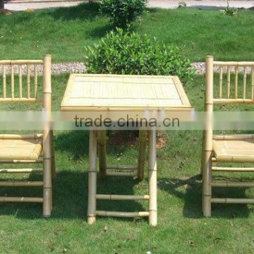 bamboo folding table and chair