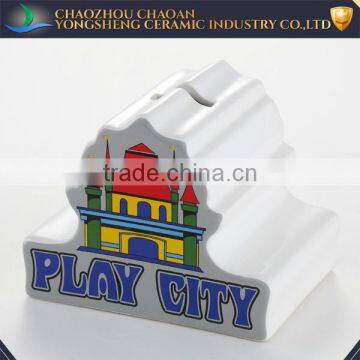 Castle House shape Ceramic Coin Bank