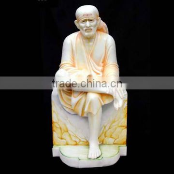 Handcrafted Marble Stone Sai Baba Statue