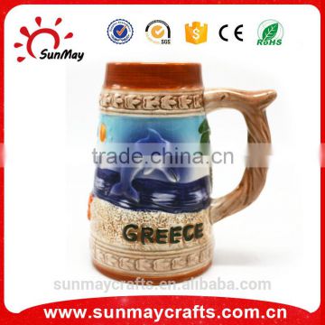 Wholesale custom high quality Greece souvenir ceramic mug for sale
