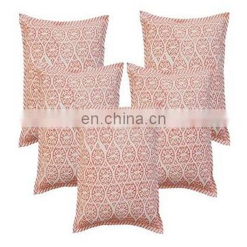 5 pcs lot hand block print Duck cushion cover 16'' Hand Printed Pillow case sd