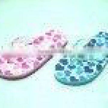 15/15mm fancy transparent strap beach flip flop slippers for men/women