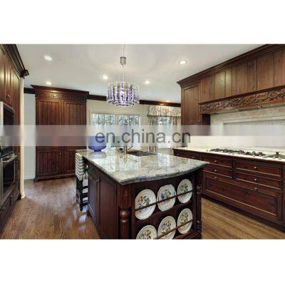 Luxury transitional style custom black white and wood full set furniture display latest kitchen cabinets
