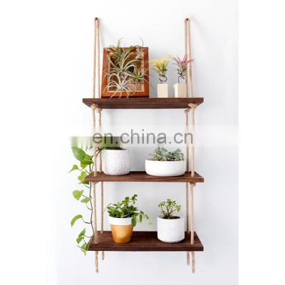wooden wall mounted wall hanging flowerpot  storage holders rack kitchen rack organizer shelf hanging bracket for wood