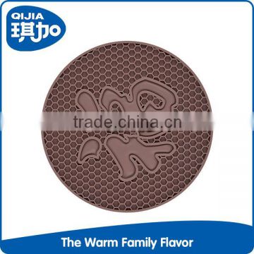 China supply custom size durable silicone tea cup coaster