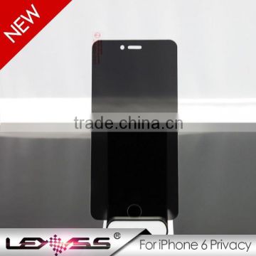 2014 tempered glass anti spy screen guard for iphone 6