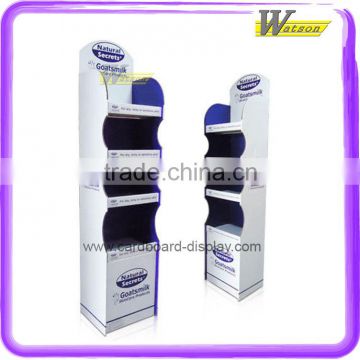supermarket and store good quality shelf design cardboard display stand for milk