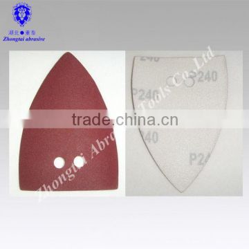 Manfacture OEM abnormal shape red aluminium oxide sand paper