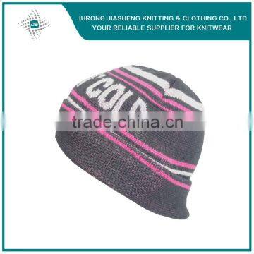 Striped Jacquard Knitted Hat