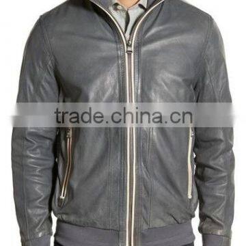 Hero Style Custom Pockets Man Fashion Leather Jacket