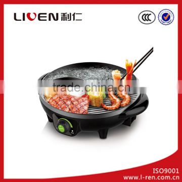 fashionable 2015 electric bbq grill with hot pot as seen on tv 2016