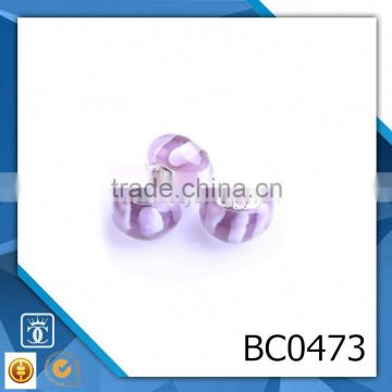 Wholesale handmade lampwork silver charm murano glass bead for jewelry making BC0473