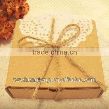 Custom draw out kraft paper gift box craft paper box package