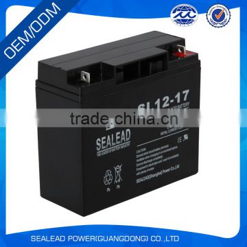 Made in guangzhou rechargeable battery 12v 17ah
