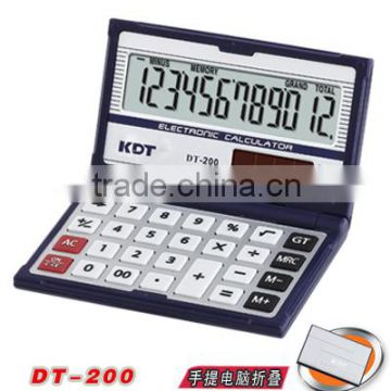 12-digit handheld electronic calculator with cover DT-200