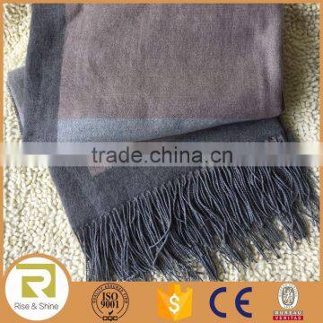 Wholesale 80% Acrylic 20% wool woven jacquard throw blanket