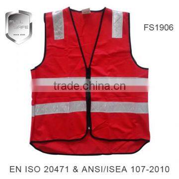 FULLSAFE high quality red reflective vest
