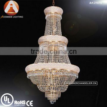 Top Quality K9 Crystal Empire Chandelier for Hotel Decoration
