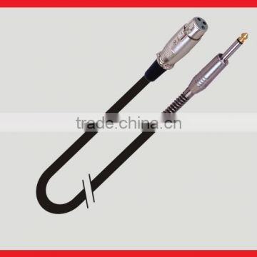 High quality hot sale soft and durable xlr female to 6.35mm male microphone cable