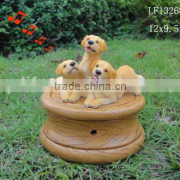 Three cute dog statue product