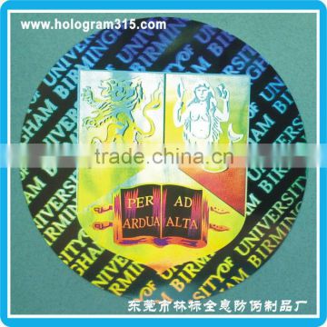 Pinting Anti-fake 3d Antistatic Hologram sticker label for laser printer