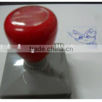 square and red preety office rubber stamp