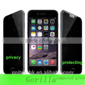 Factory Two-way Privacy Protecting mobile accesories 2.5D Gorilla tempered glass screen protector film For Iphone 5/5s/6/66Plus