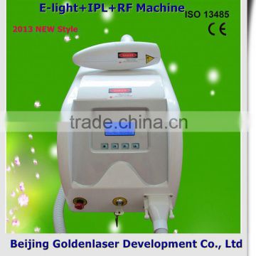 2013 New style E-light+IPL+RF machine www.golden-laser.org/ color ray treatment beauty machine