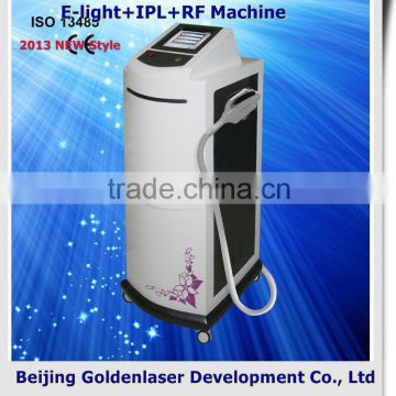 2013 New style E-light+IPL+RF machine www.golden-laser.org/ cooling gel laser hair removal