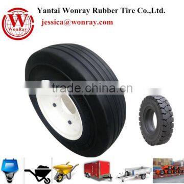 Solid tire with rim solid wheel 4.00-8 3.75 for Heavy trolleys