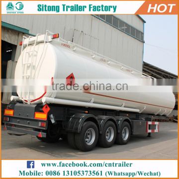 Tri-axle oil transport tanker truck trailer 55m3 portable fuel trailers