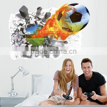 Hot Selling Football Wall Sticker , 3D Sticker for Decoration Kids Room