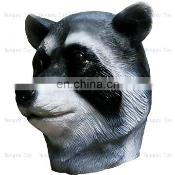 2013 Adult Overhead latex Fancy Dress Raccoon Mask