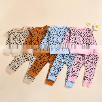 2020 kids babys leopard print set