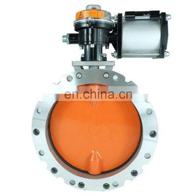DN100 150 200 250 300 special aluminum alloy dust butterfly valve for cement Pneumatic powder butterfly valve