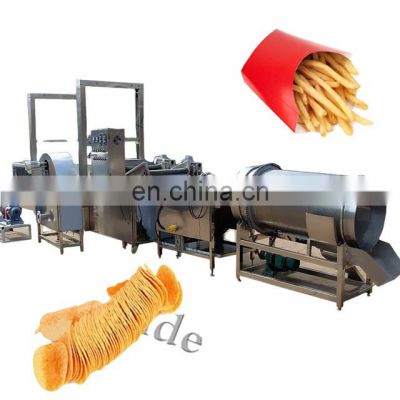 30-60KG Potato Crisps Line Making Sweet French Fries machines Potato Crispy Machine