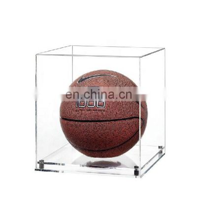 retail shop double-tiers football box clear acrylic basketball case