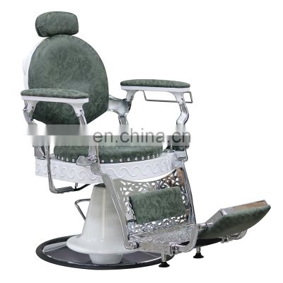 Heavy Duty reclining Salon Equipment Chrome Round Base saloon furniture hydraulic Pump barber chair for Wholesale
